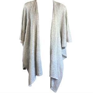 Juicy Couture Gray/Silver Metallic Open Front Bohemian Kimono Cardigan